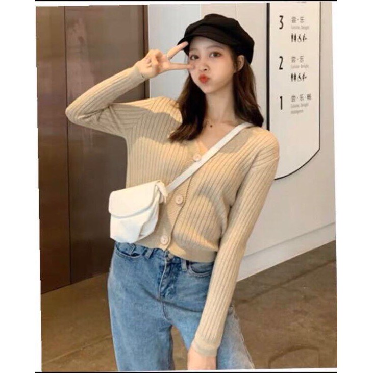 Áo len cardigan 3 khuy hàng Quảng Châu - SCXA71