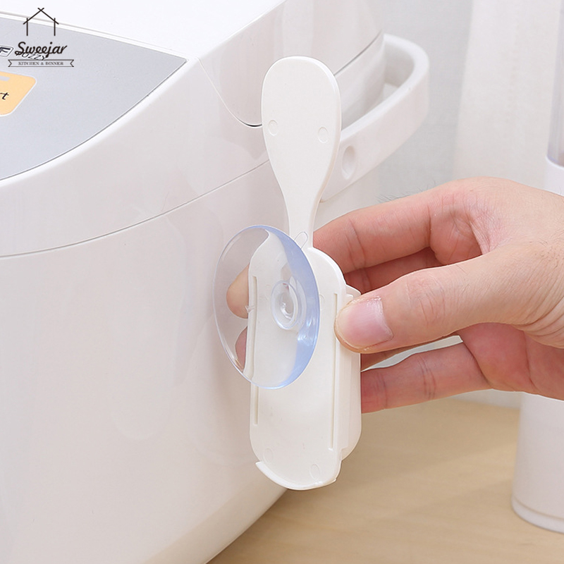 Giá đựng thìa xúc cơm SWEEJAR có cúp hít dính tường thiết kế dạng rãnh tiện lợi
