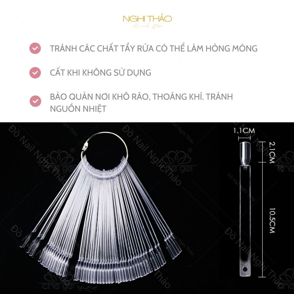 Móng que tập sơn NGHI THẢO phụ kiện nail