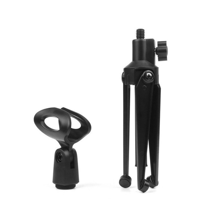 Mua ngay GIÁ ĐỠ MICRO 3 CHÂN KẸP ĐỂ BÀN MICROPHONE STANDS XẾP GỌN ĐA NĂNG CHIỀU CAO TỐI ĐA 24CM [Freeship 10k]