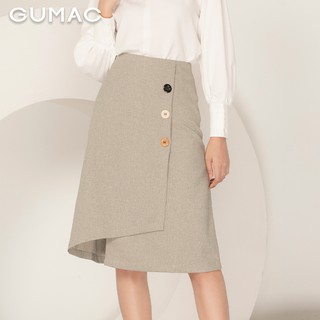 Váy tà đắp phối nút VA944 GUMAC