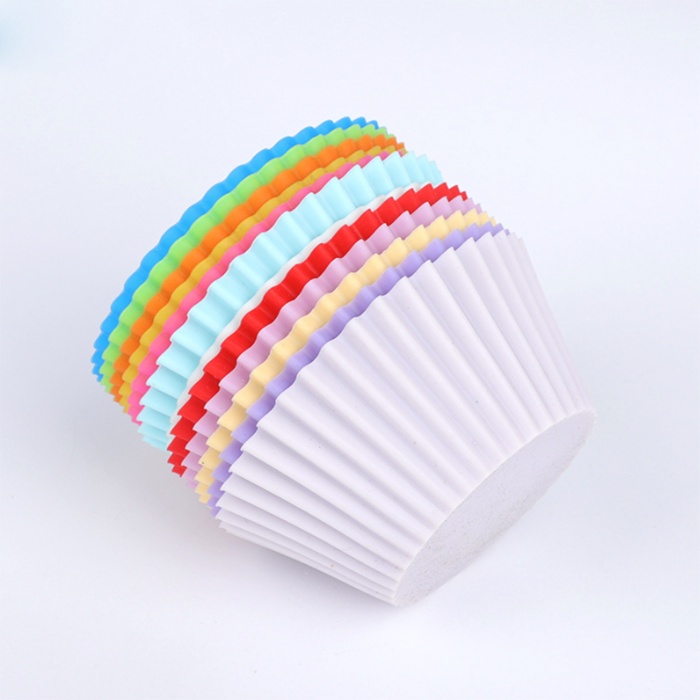 Khuôn cupcake silicon tròn 7cm làm bánh mì munffi bông lan cho bé AD76