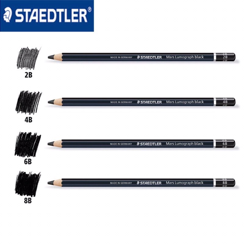 Chì Đen Staedtler Mars Lumograph Black Pencil - 2B, 4B,6B,8B