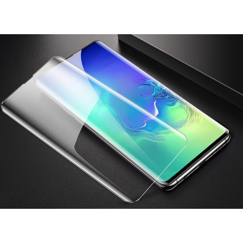 NJU Kính cường lực keo nước UV cho Samsung Galaxy S20 Ultra S10+ S9 Plus S8 + S6 S7 Edge Note 10 Pro 9 8 58 12