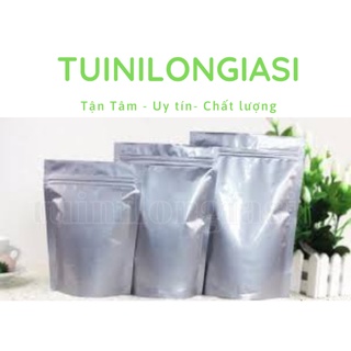 Túi zipper đáy đứng hai mặt bạc giá rẻ