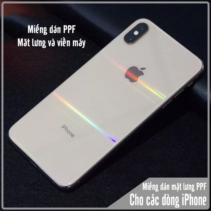 Miếng dán PPF iphone full lưng và viền máy, dán lưng iphone 2 loại (Trong, Nhám) - Beetech