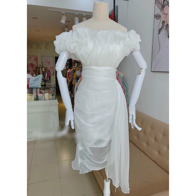 Đầm bet nhúng body dự tiệc cao cấp kèm hình thật