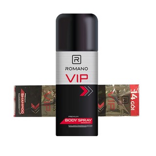 Combo xịt khử mùi toàn thân VIP 150ml +dây gội VIPROMANO 14 gói