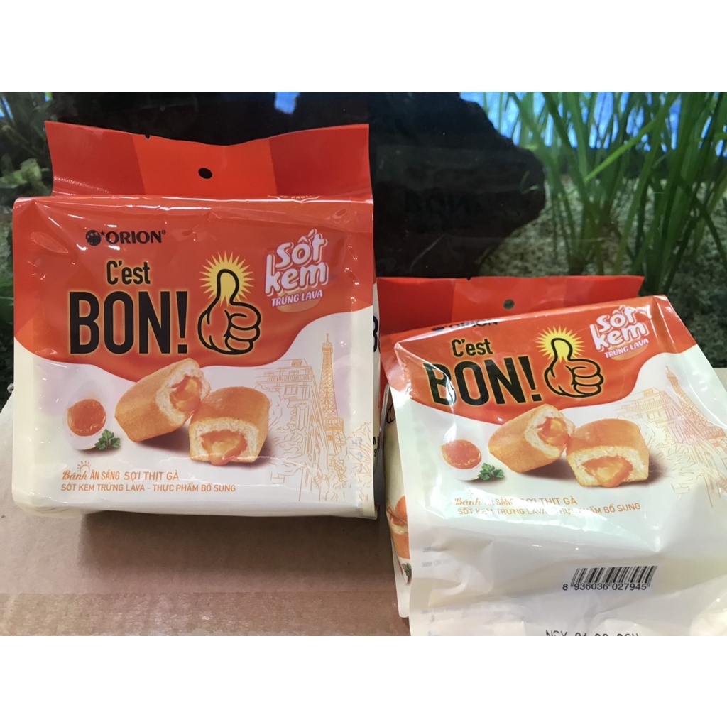 Bánh Ăn Sáng C'est Bon Orion Sợi Thịt Gà sốt kem trứng LAVA (Túi 101,5g)