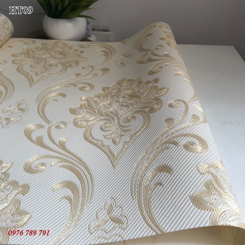 [Lohman]Giấy Dán Tường Hoa Văn Châu Âu Cổ Điển Cao Cấp  Cho Sapa Phòng Khách Phòng Ngủ Lụa Không Keo Khổ 53cm
