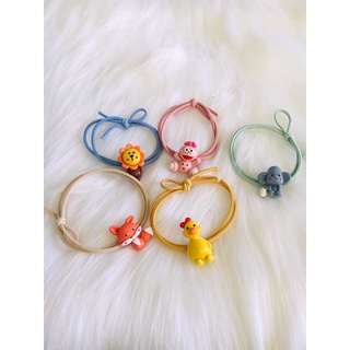 COMBO 5 CỘT TÓC THUN ĐÍNH HOẠT HÌNH 5 MÀU CUTE [ HÌNH THẬT]