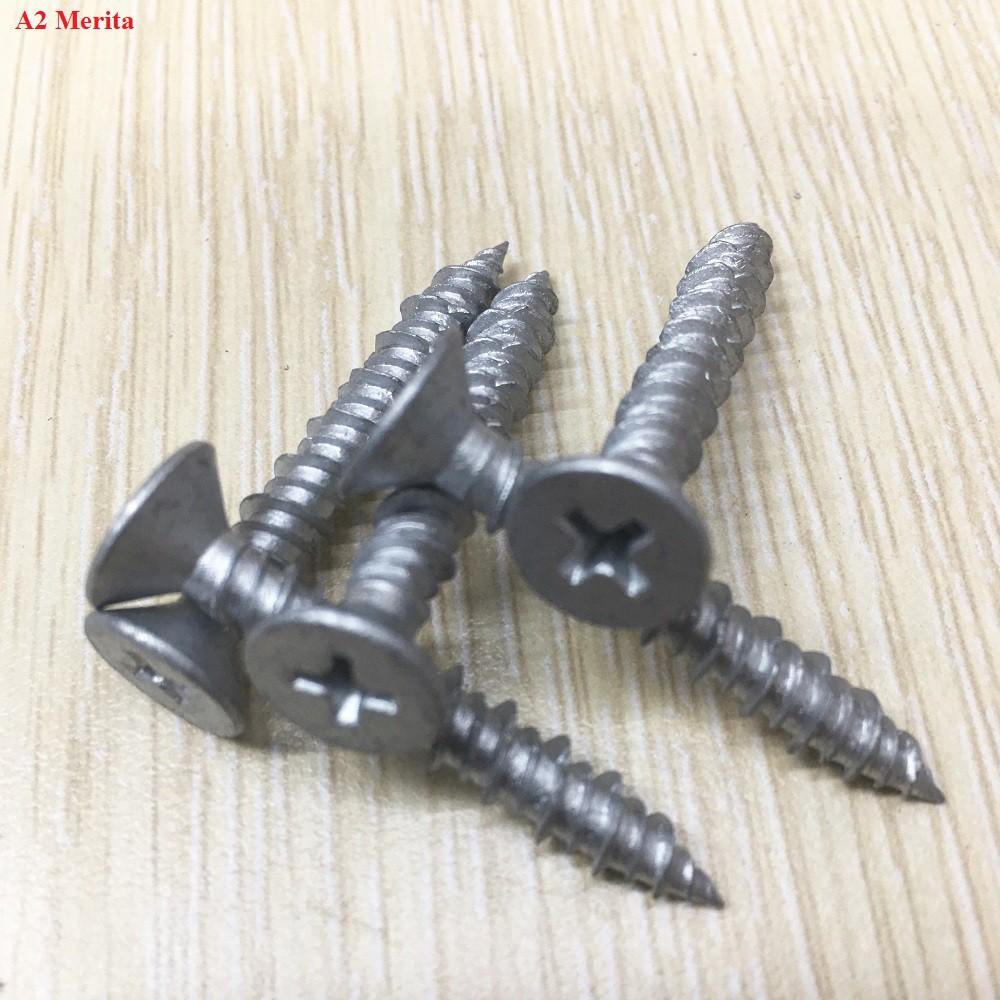 Combo Vít bê tông 5mm đầu bằng F535 & Mũi khoan tường 4.5mm đuôi lục giác Unika (Không cần tắc kê nhựa)