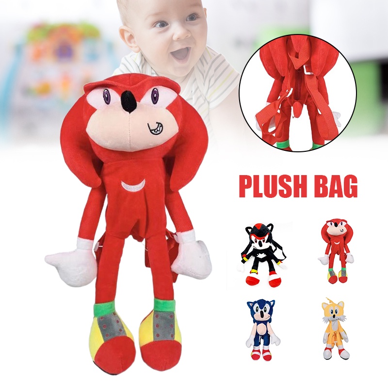 Ba Lô Đi Học Hình Nhím Sonic Nhồi Bông Mềm Dễ Thương Cho Bé