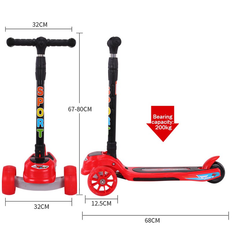 Xe trượt scooter Babyfast của an toàn cho trẻ em chịu lực 100kg phù hợp cho cả bé trai và gái (BH-13tháng màu ngẫu nhiên