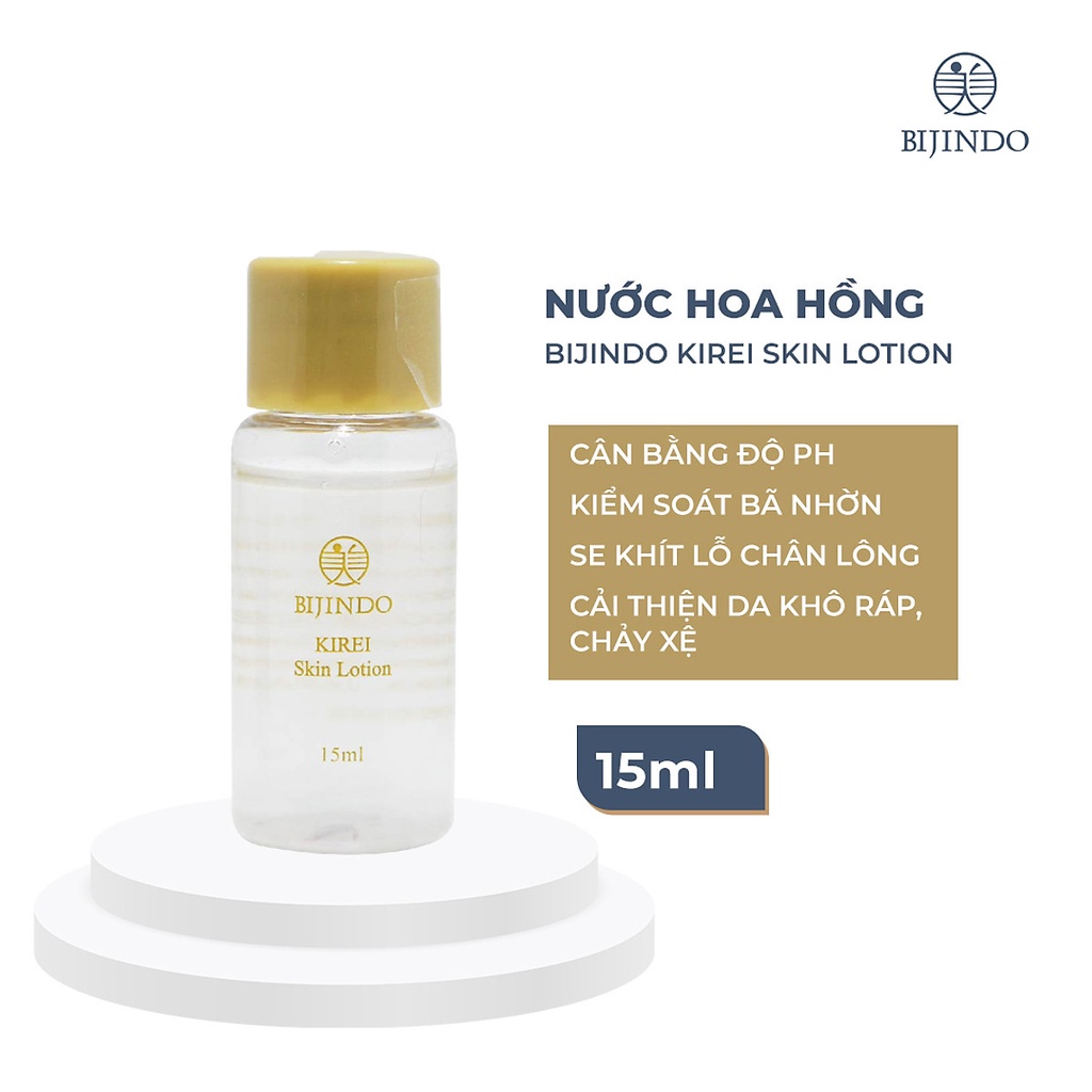 [QÙA TẶNG KHÔNG BÁN] Nước cân bằng BIJINDO mini size lotion hoa hồng thu nhỏ lỗ chân lông cho da nhạy cảm 15ml