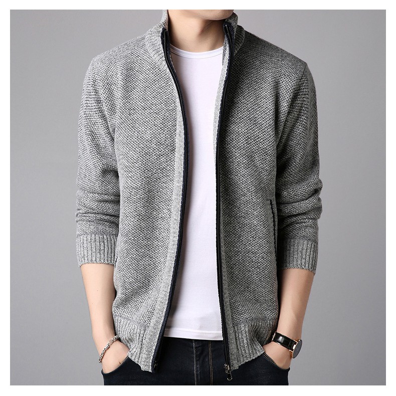 Áo khoác len nam dáng ngắn dài tay cao cấp phong cách Hàn Quốc siêu bền không bai gião, không phai màu