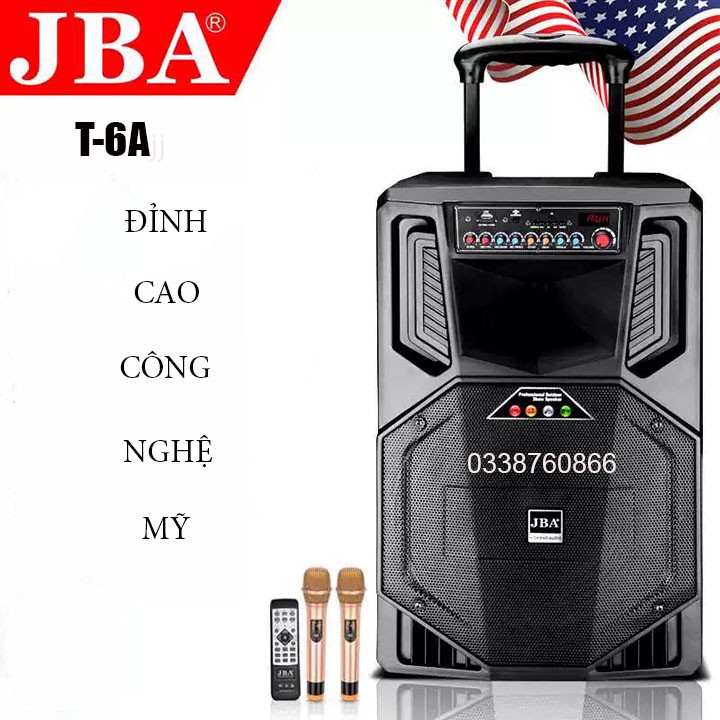 loa kéo di động T-6A tặng 2 micro không dây