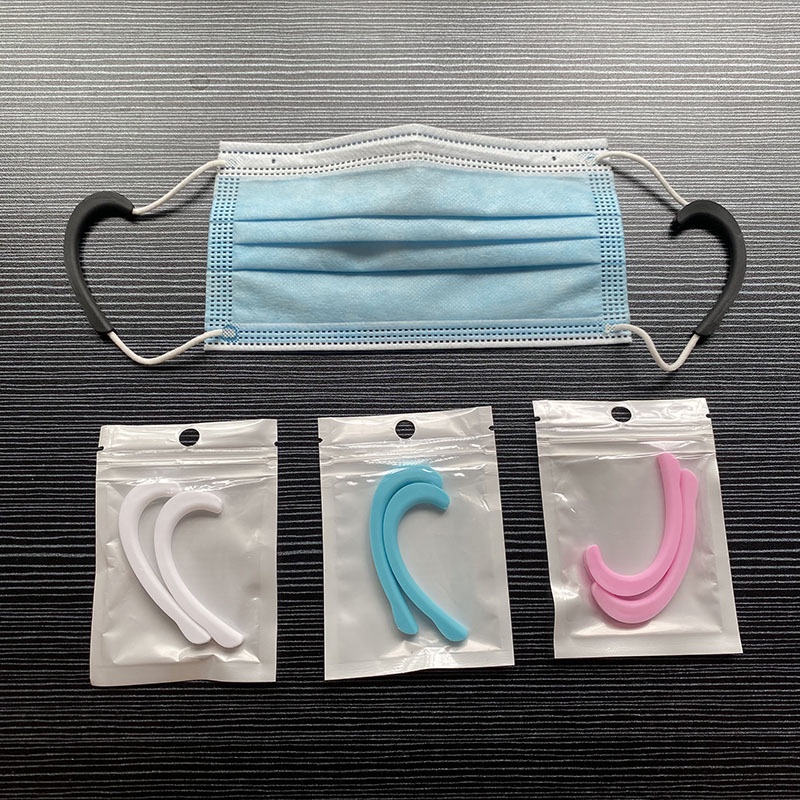 Quai silicon đeo khẩu trang chống đau vành tai, có rãnh giữ gọng kính không rớt - PK114