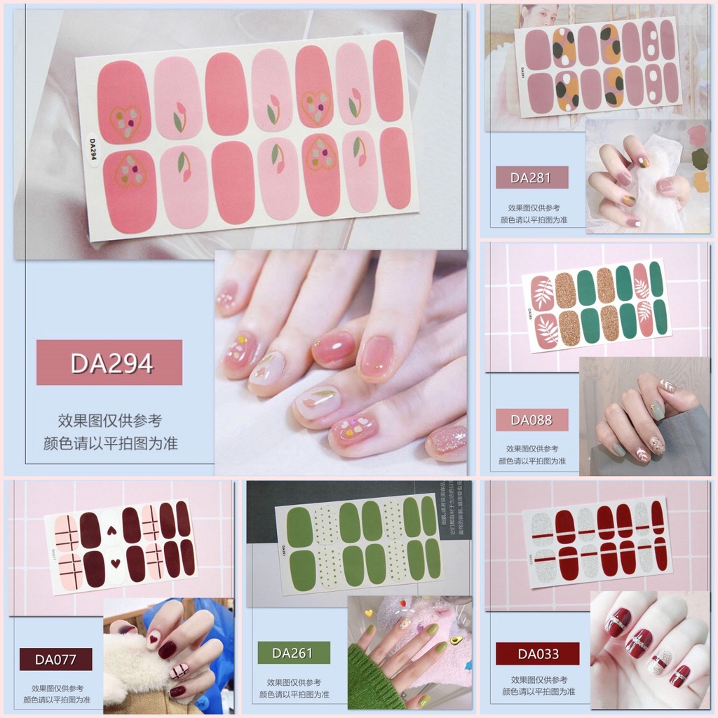 Z0710  Set 14 dán móng tay nghệ thuật nail xinh Bukao