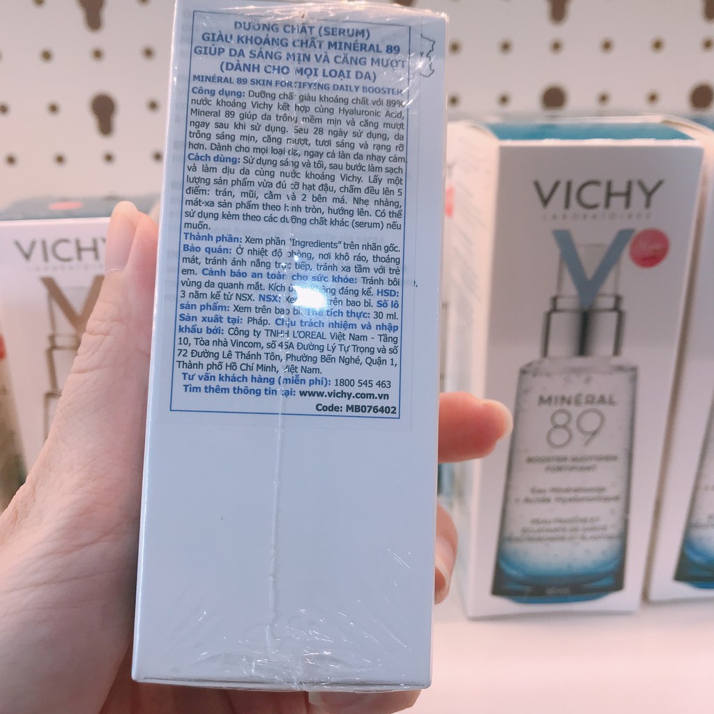 [CHÍNH HÃNG] Tinh Chất Khoáng Cô Đặc Vichy Mineral 89 Phục Hồi Bảo Vệ Da