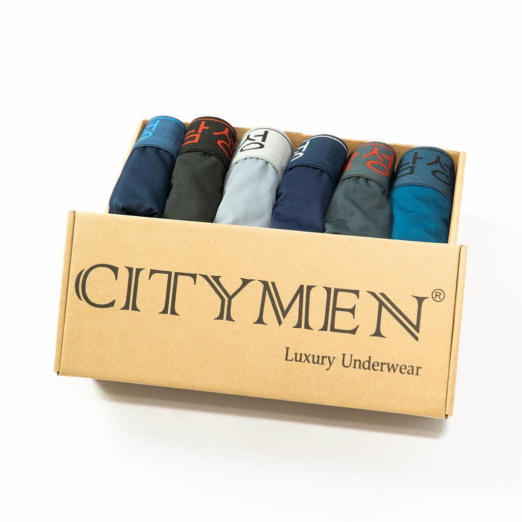 Hộp 6 Quần Lót Nam lưng Hàn Quốc hiệu CITYMEN vải thun lạnh co giãn 4 chiều cao cấp, sịp nam - LMSP-HANAL