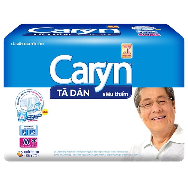 Tã dán Caryn M 20+3 miếng(date 2024)