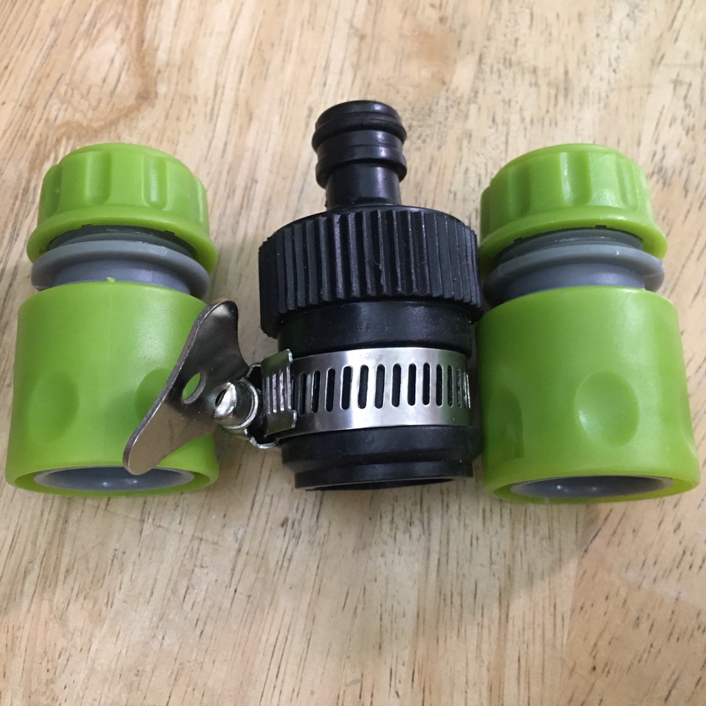 Phụ kiện nối ống dùng cho vòi xịt rửa xe, vòi tưới cây nối 16 ống từ 8mm-16mm