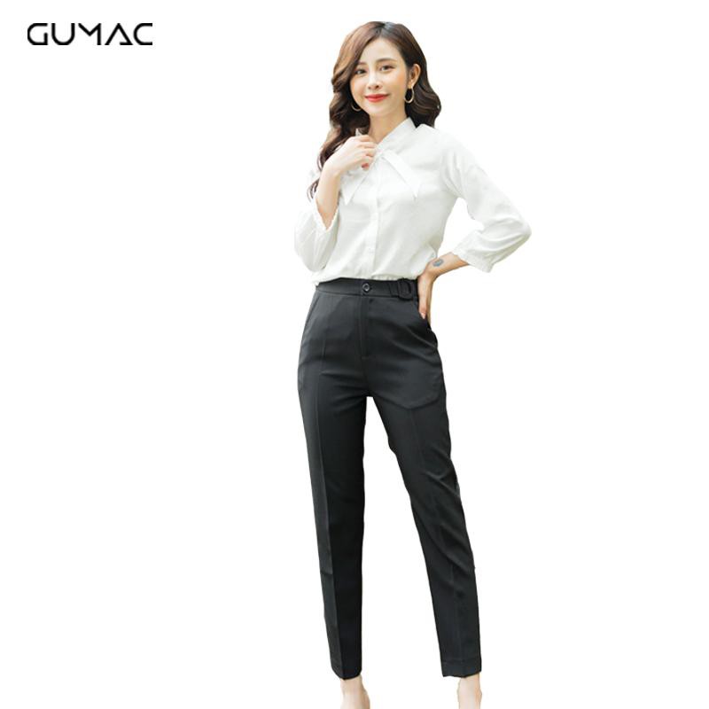 [Mã WABRGU72 giảm 10% tối đa 50k đơn 250k] Quần tây nữ phụ kiện chữ D QA349 GUMAC | BigBuy360 - bigbuy360.vn