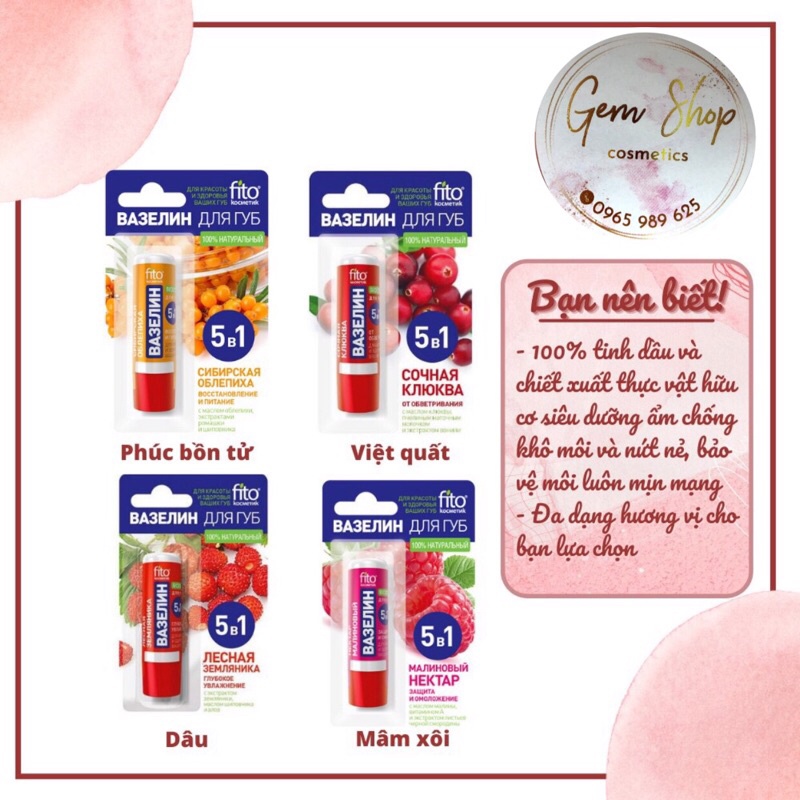 Son dưỡng môi chống nẻ fitocosmetics