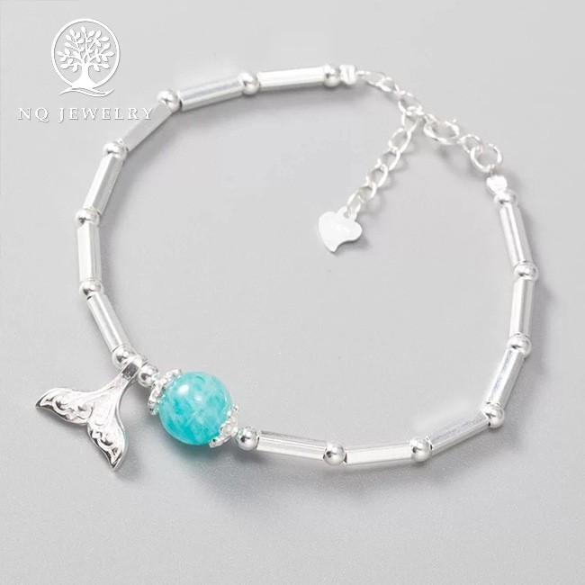 Charm bạc đuôi nàng tiên cá treo - NQ Jewelry