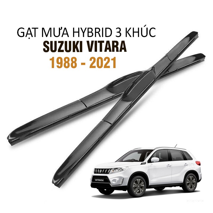 Gạt Mưa Xe Suzuki Vitara Hybrid 3 Khúc Lưỡi Silicone Cao Cấp Chính Hãng