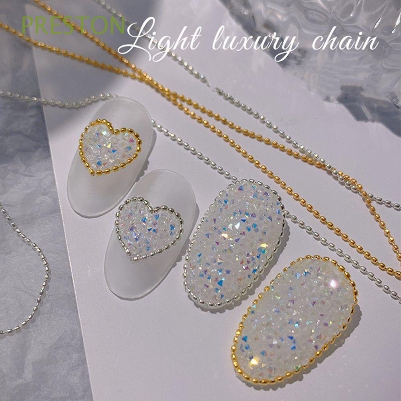 Dây Bi Trang Trí Móng -Nail-Dài 1m-Bi Dẹt