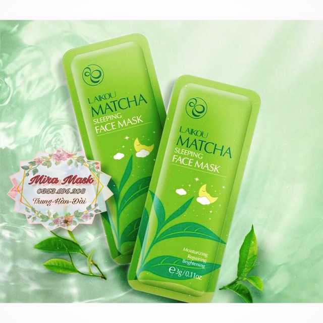 TÚI 15 GÓI MẶT NẠ GEL NGỦ TRÀ XANH LAIKOU MATCHA