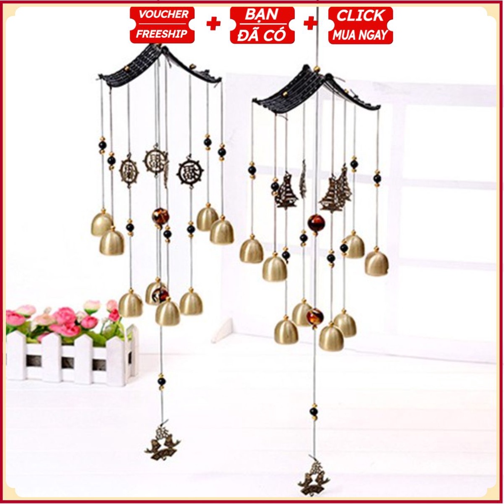 Chuông Gió Kim Loại Trang Trí Decor Đẹp Phong Thủy (Nhiều Hình)