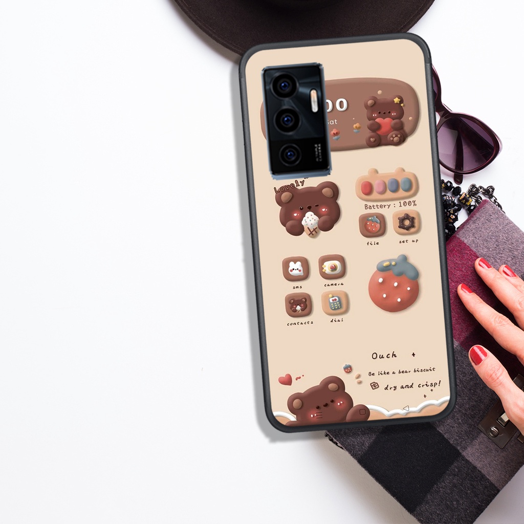 ỐP LƯNG VIVO Y21 - Y21S - Y33S - Y15S , IN HÌNH GẤU NÂU CHOCOLATE ĐÁNG YÊU.