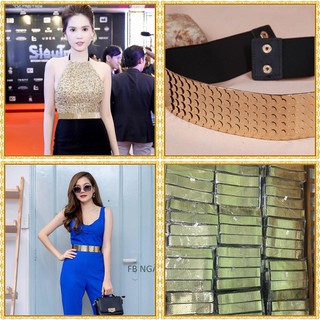 Đai/ nịt eo vảy cá vàng ánh kim 5cm siêu hot
