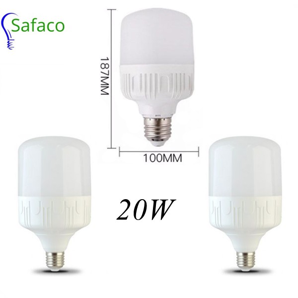 Bộ 3 Bóng đèn Led trụ 20W Siêu sáng tiết kiệm điện (ánh sáng trắng)