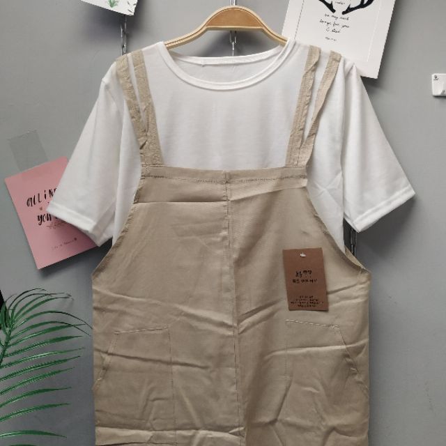 Đầm Yếm KaKi 2 Dây Có Túi ( Kèm Ảnh Thật Tự Chụp ) | BigBuy360 - bigbuy360.vn