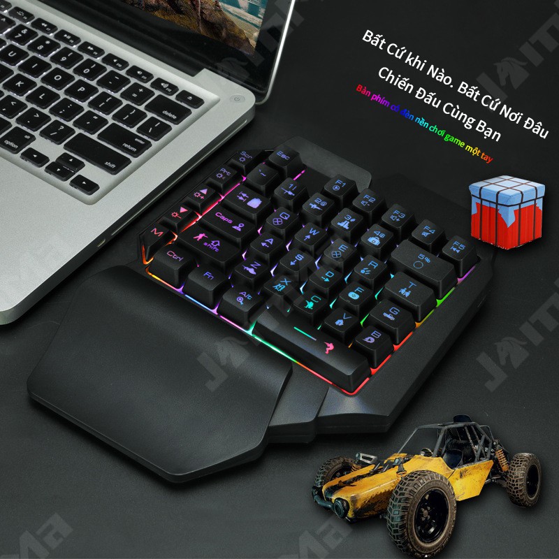 One-handed colorful mechanical gaming keyboard