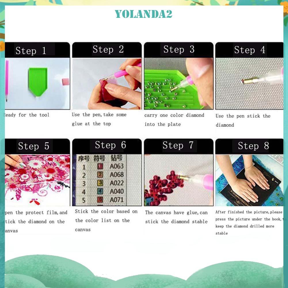 Bộ tranh đính đá 5D DIY hình gấu trúc xinh xắn dành cho trang trí nhà cửa