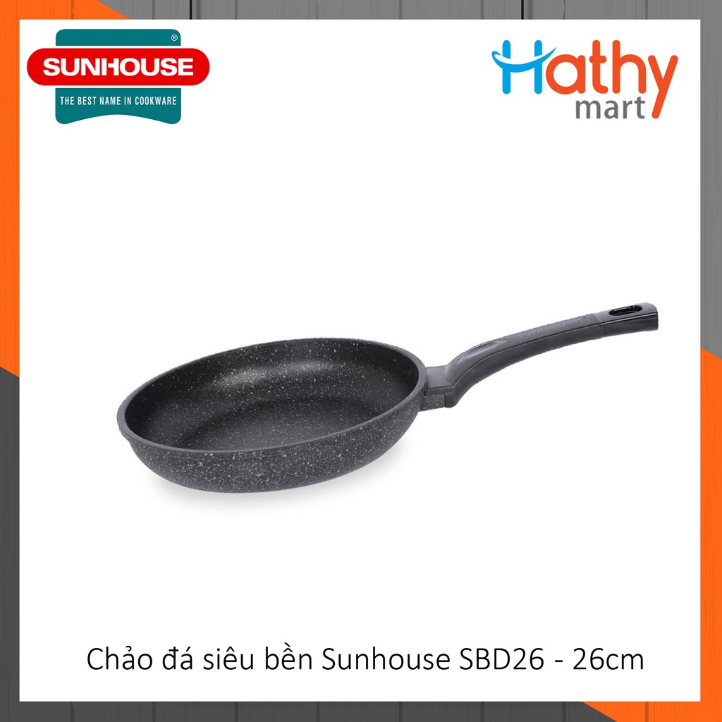 Chảo đá chống dính Sunhouse siêu bền SBD26 - 26cm