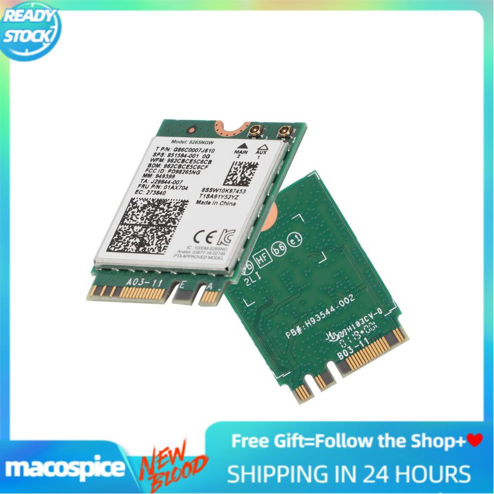 Card Mạng Không Dây Macospice Cho Intel 8265ngw 867mbps 2.4g / 5g Ngff Wifi Bt 4.2 Lenovo