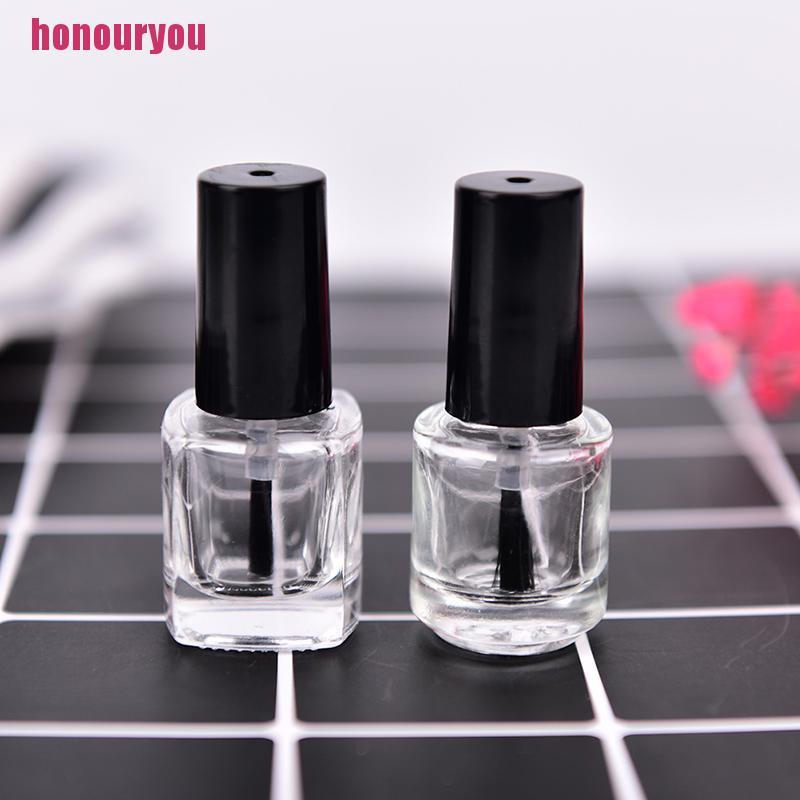 1 Lọ Thủy Tinh Trong Suốt 5ml Đựng Sơn Móng Tay Kèm Nắp Đậy Và Cọ