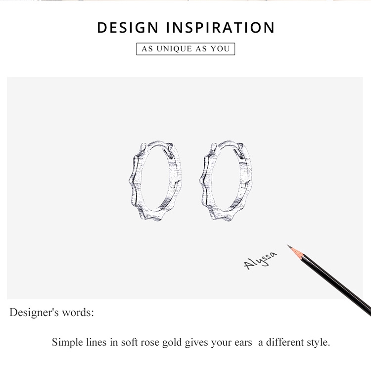 Khuyên Tai Bamoer SCE843 Bằng Bạc 925 Thiết Kế Vòng Tròn Bản Lớn Đơn Giản