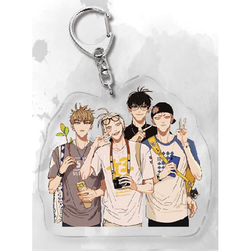 Móc khóa PVC trong suốt họa tiết hoạt hình HHDZ Anime 19 Days