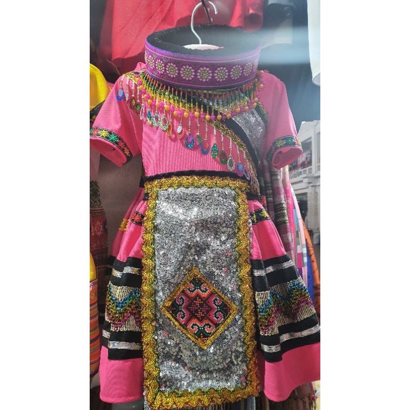 Váy thổ Cẩm dân tộc h’mômg cho bé gái