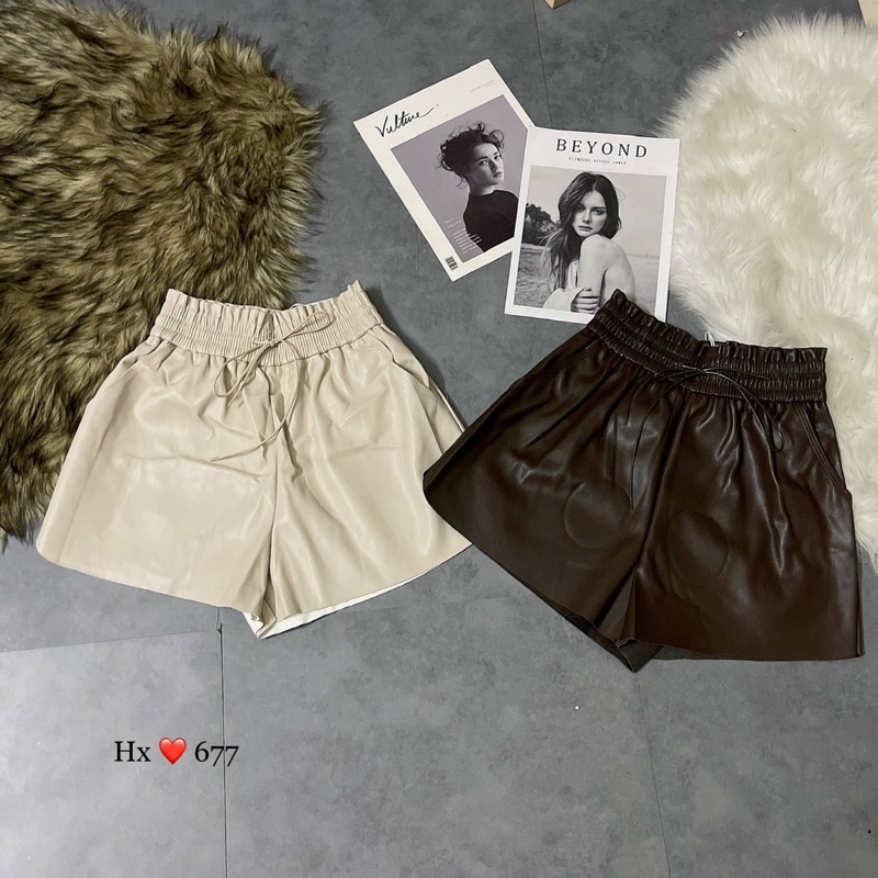 ⚙️ Short da cạp chun 3 màu siêu đẹp. Size S M L