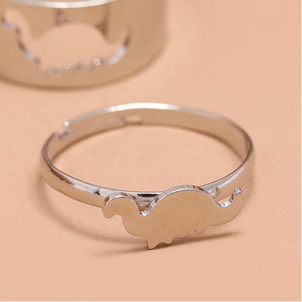 PINEVN Set 2 Nhẫn Hình Khủng Long Đơn Giản