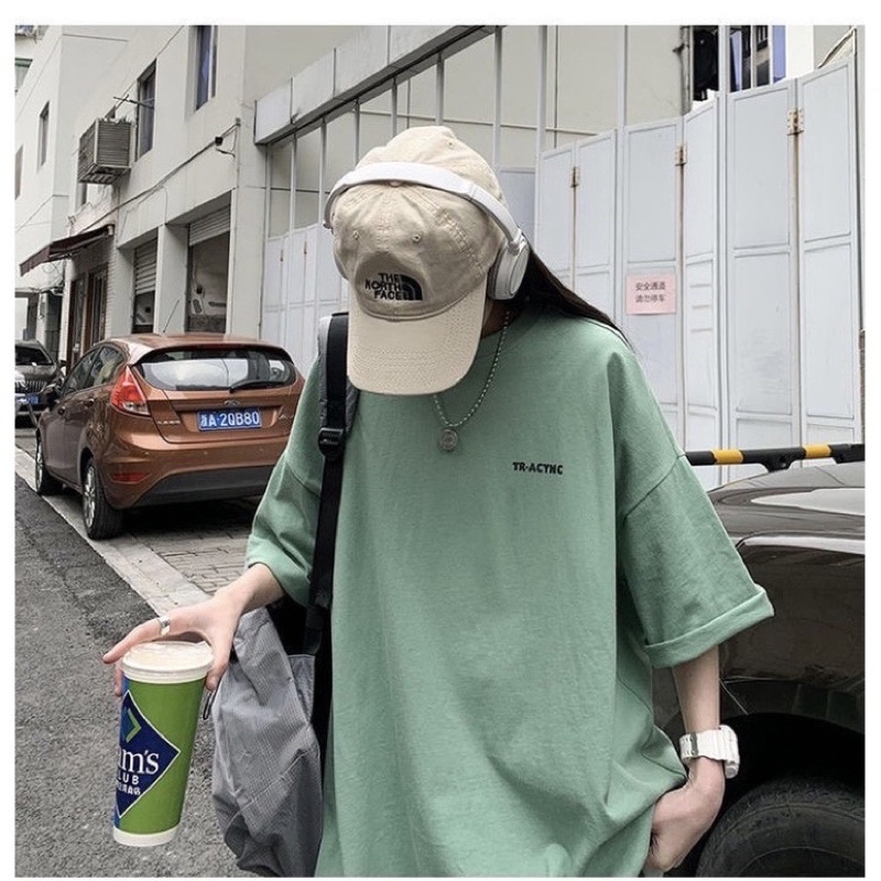 Áo thun tay lỡ form rộng unisex nam nữ in chữ nhỏ siêu xinh chất cotton mịn mát thấm hút mồ hôi