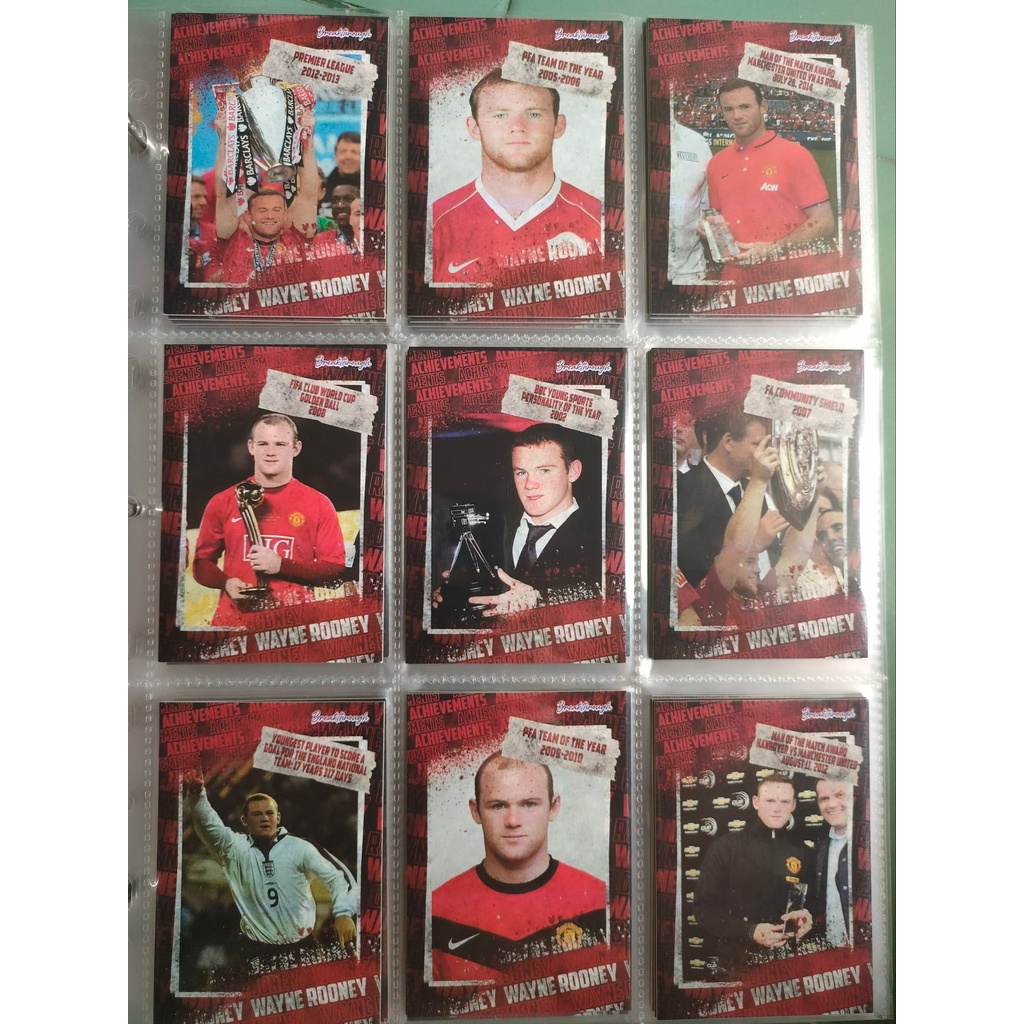Bộ Thẻ Cầu Thủ Bóng Đá SKY Card Wayne Rooney | Sự nghiệp danh hiệu khoảnh khắc của Rooney Manchester United Quỷ đỏ Shrek